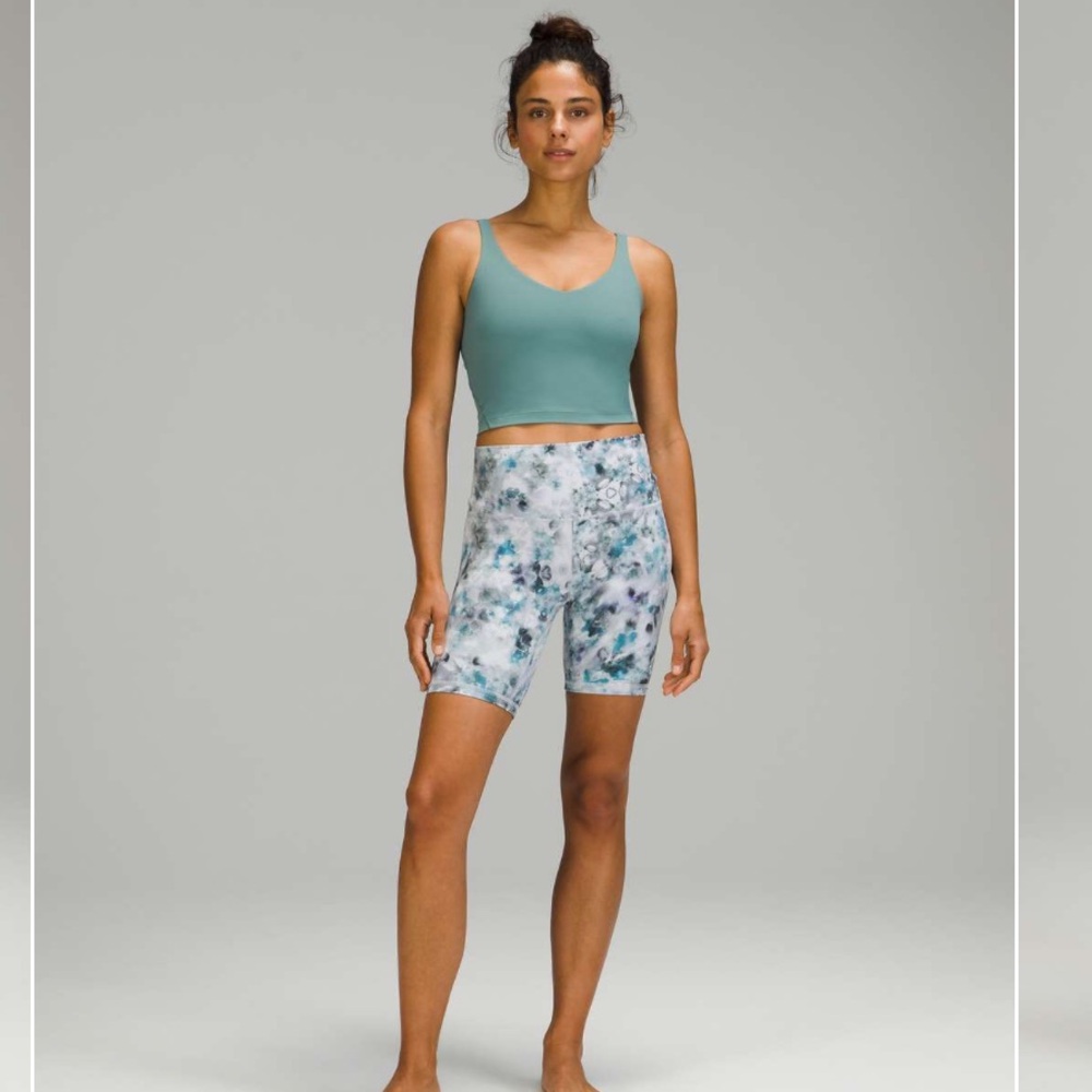Lululemon align Kaleidofloral multi black blue tie dye shorts 8” inseam